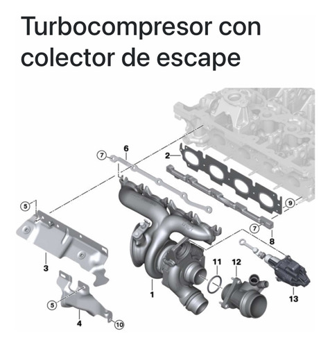 Barra Deslizante Motor Turbocompresor Escape Serie 1-7 X1 Z4 Foto 3