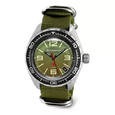 Reloj Hombre Vostok 20715 Automático Pulso Verde En Nylon