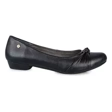 Zapato Ballerina Casual Mujer Cuero Viale Negro Eco-2410