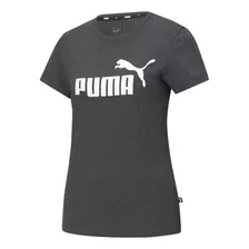 Camiseta Puma Ess Logo Tee W Mujer-gris