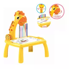 Mesa Com Projetor Mesinha De Desenho Infantil Girafa