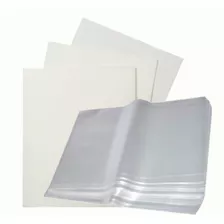  Kit Papel Arroz A4 + Sacos Plástico Com Aba Adesiva Pp