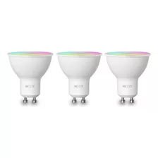 Ampolleta Led Inteligente Nexxt Gu10 Multicolor 3 Unidades