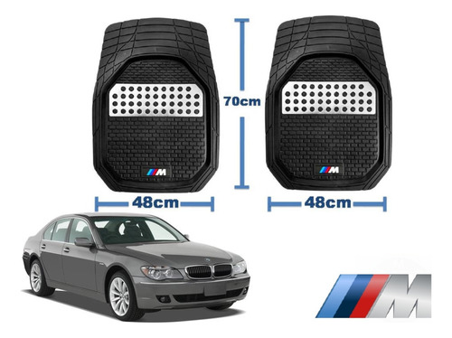 Tapetes 3d Logo Bmw + Cubre Volante 740i 2002 A 2008 2009 Foto 4