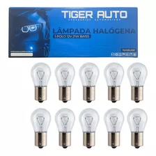 10 Lâmpadas Halogena 1 Polo Lanterna Ré Seta P21w Ba15s 12v