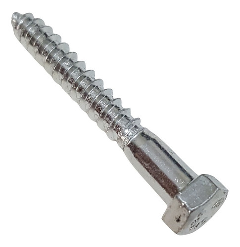 100 Tornillo Tirafondo Hexagonal Zincado 5/16 X 3 - 76mm