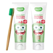 Gel Dental Infantil Melancia 2unid + Escova Bambu - Bioclub®