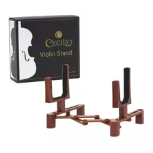 Cecilio Sd-vn Portable Violín Stand Con Lazo), Color Café