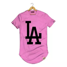 Camiseta Longline Los Angeles La Camisas Blusa Manga Curta