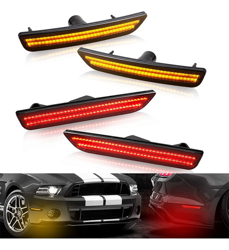  4 Piezas Luz Lateral Ford Mustang 2010-2014 Foto 2