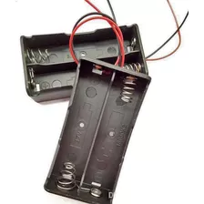 Caja Slot Porta Baterías 18650 Para 2 Baterias Con Cableado