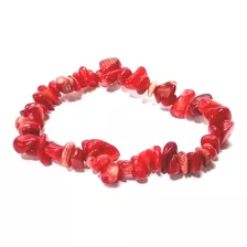 Pulseira De Coral Vermelho Natural Boas Energias E Proteção