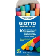 Giz Escolar Plastificado Giotto Com 10 Colorido
