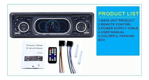 Carguia Auto Reproductor Mp3 Bluetooth Y Radio Con Luces Foto 10