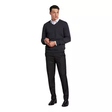  Pantalón Devré De Vestir Ss100 Liso Negro Hombre 08d000125