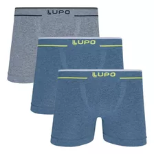 Kit 3 Cueca Lupo Boxer Microfibra Plus Size Original 17800