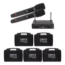 Kit 5 Microfones Sem Fio Duplo Tk U220 Uhf Onyx