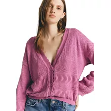 Cardigan Saquito Sweater Hilo Mujer