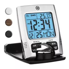 Marathon Reloj Despertador Con Calendario Y Temperatura