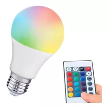 Lampara Led 10w A Control Remoto E27 Colores Luz Rgb Full