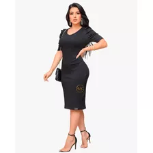 Vestido Moda Feminina Canelado Premium Estilo Basic Comfy.