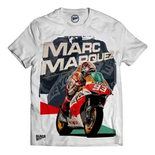 Playeras De Motos Marc Marquez Black White