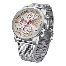 Reloj Militar Deportivo Naviforce Para Hombre, Acero Inoxida