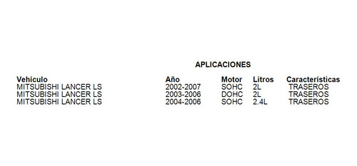 Amortiguador Trasero Mitsubishi Lancer Ls 2004-2006 2.4l Foto 3