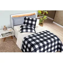 Cobre Leito King Cobre Leito Para Cama King 200 Fios Cor Preto