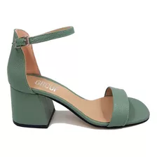 Sandalias De Cuero Bajas De Mujer Fiesta Moda Urbana Sgr205