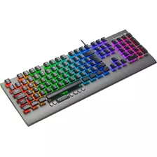 Teclado Gamer Mecânico Rgb Pro Cruiser Krgd Crystal Fortrek Cor De Teclado Dark Grey