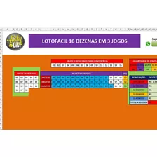 Lotofacil 18 Dezenas Em 3 Jogos