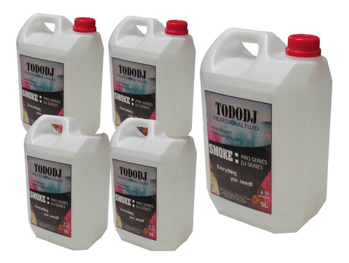 Pack 5 Bidones 5lt Liquido De Humo P/maquina Envio Gratis