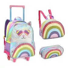 Kit Mochila Bolsa Escolar Rodinha Lançamento 2019