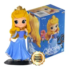 Boneca Q Posket Aurora Vestido Azul | Disney | Banpresto