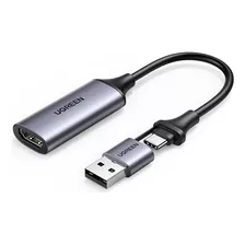 Capturadora De Video Hd 2 En 1 Usb & Usb-c A Hdmi 4k/ Ugreen