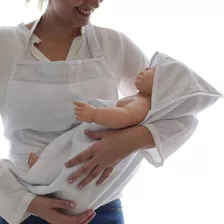 Toalha Avental Para Banho Bebê Com Capuz Diversas Estampas