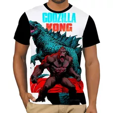 Camiseta Camisa King Kong Vs Godzilla Filme Monstro Kids 14