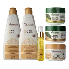 Kit Arvensis Tec Oil 4 Itens + Masc Reconstrução Hidratação