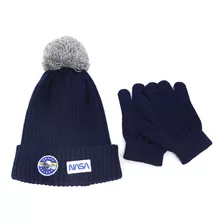 Set De Invierno Nasa 13927 Gorro Con Pompón + Guantes