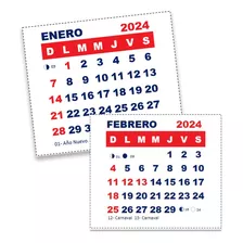 Kit Imprimible Calendario Mignon 2024 Almanaque Editable