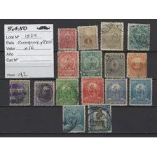 Lote1874 Paraguay Y Perú 16 Estampillas Antiguas