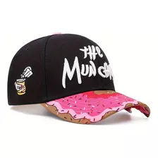 Gorra Con Estilo De Letra Bordada, Dona Con Mordida.