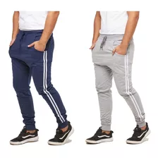 Kit 02 Calças De Moletom Masculina Jogger Sport Academia M1