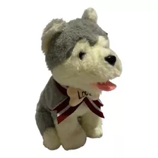  Cachorro Husky De Pelúcia Decoração Quarto Infantil 25cm