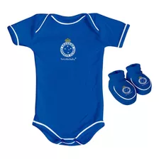 Kit Body + Pantufa Para Bebê Do Cruzeiro