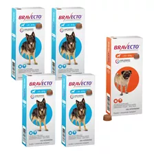 04 Bravecto Cães 20kg-40kg Carrapato E 1 Bravecto 4,5 A 10kg