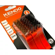 Cepillos Alambre Kendo® X3 Metálicos Y Nylon Goma Tpr Brass