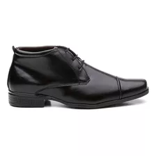 Bota Sapato Social Masculino Couro Bico Fino 