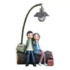 Candeeiro De Mesa Estatueta De Casal, Luz Ambiente